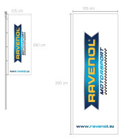 Флаг RAVENOL 3,9х1,05 м
